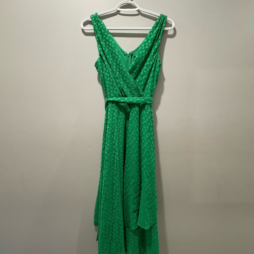 DKNY Vibrant Green Asymmetrical Dress